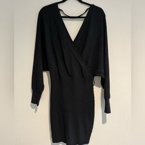 Love Tree V-Neck Wrap Long Sleeve Dress